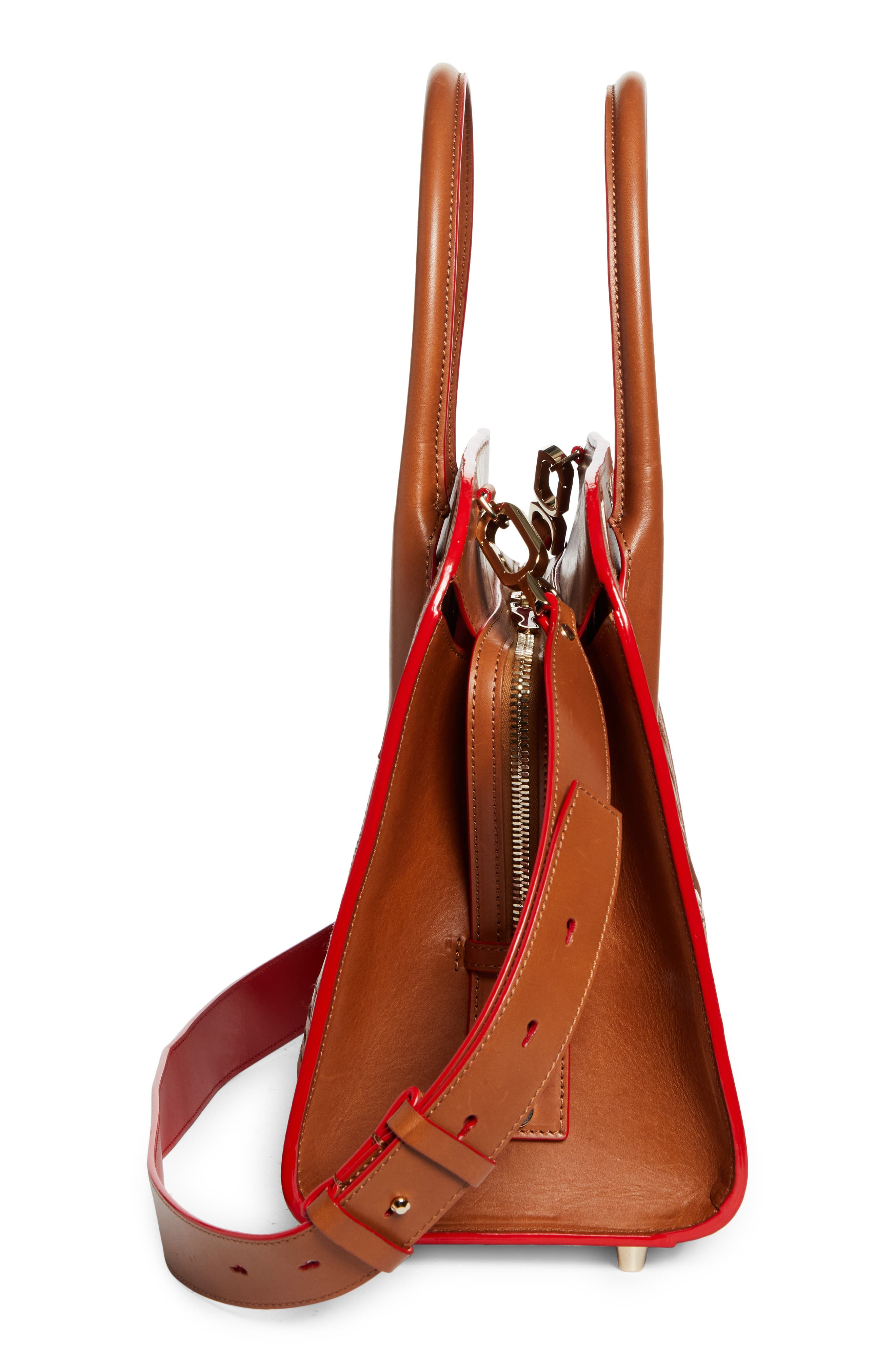 Christian Louboutin Medium Eloise Gaagal Leather Top Handle Bag in Cuoio at Nordstrom - 5