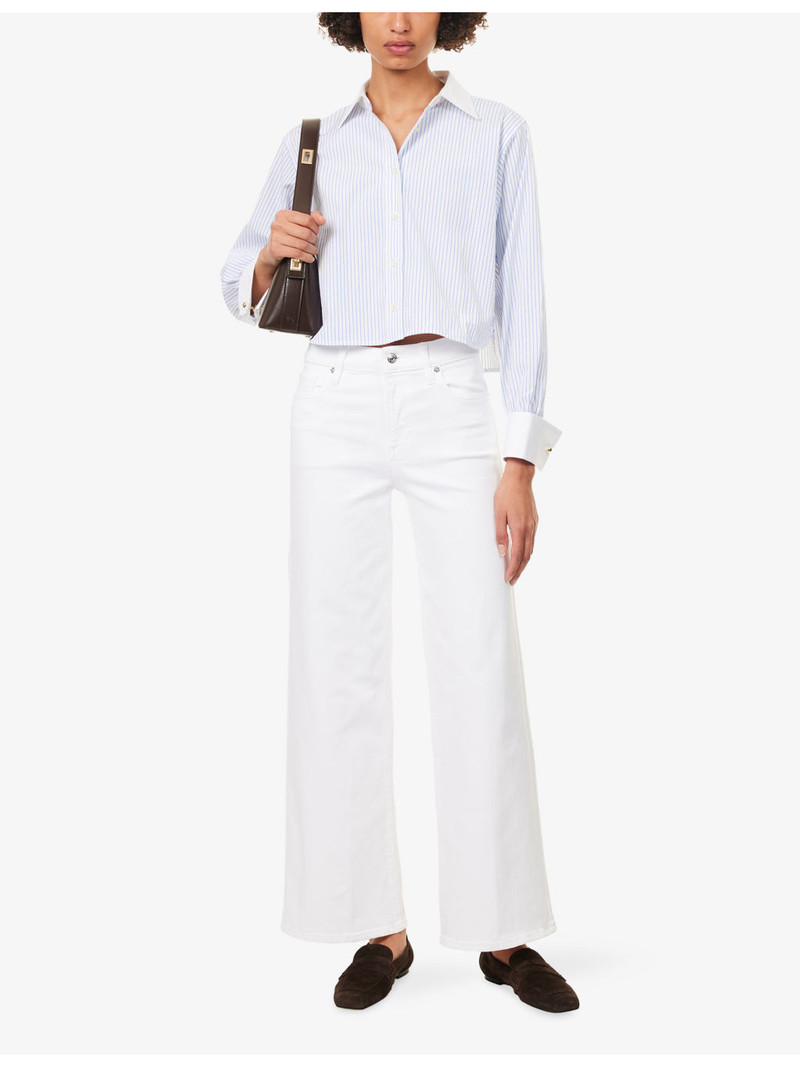 FRAME Le Slim Palazzo Cotton-Blend Jeans outlook