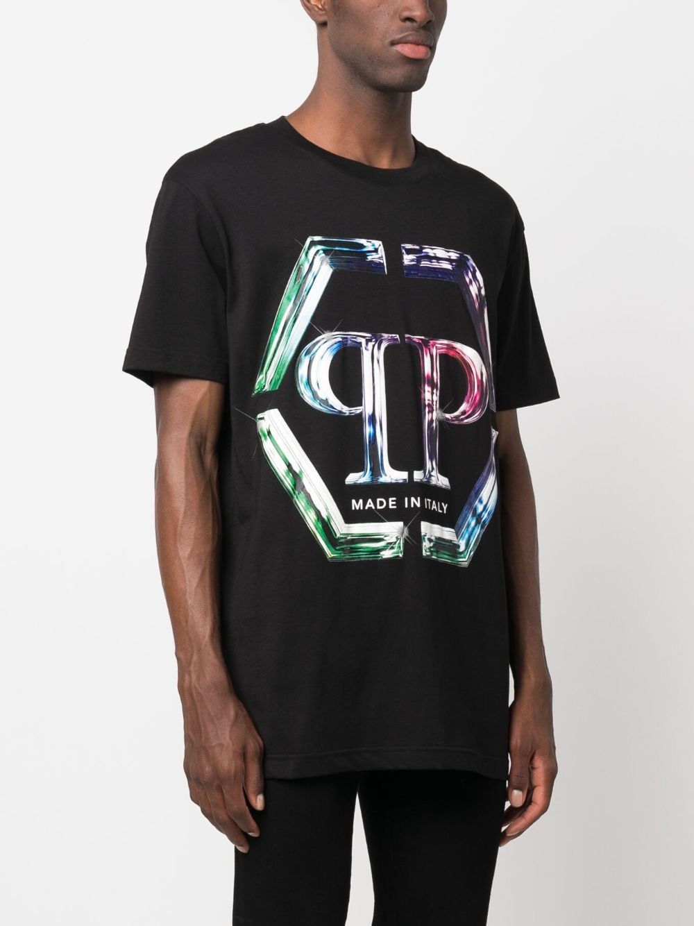 logo-print cotton T-shirt - 3