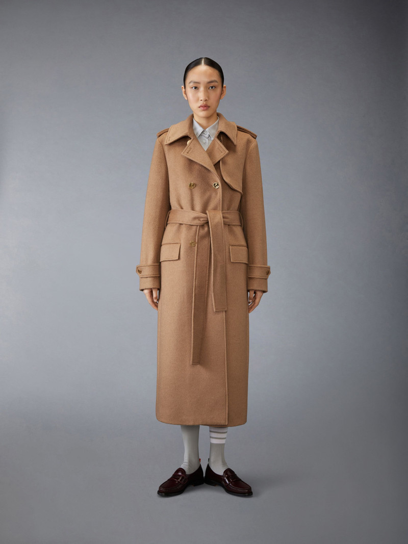 Camel Hair Elongated Trench Coat 1