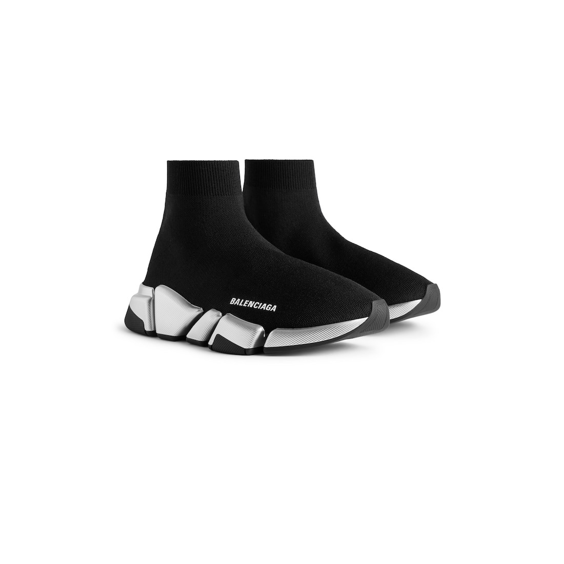 Men's Speed 2.0 Recycled Knit Sneaker in Black/silver - 2