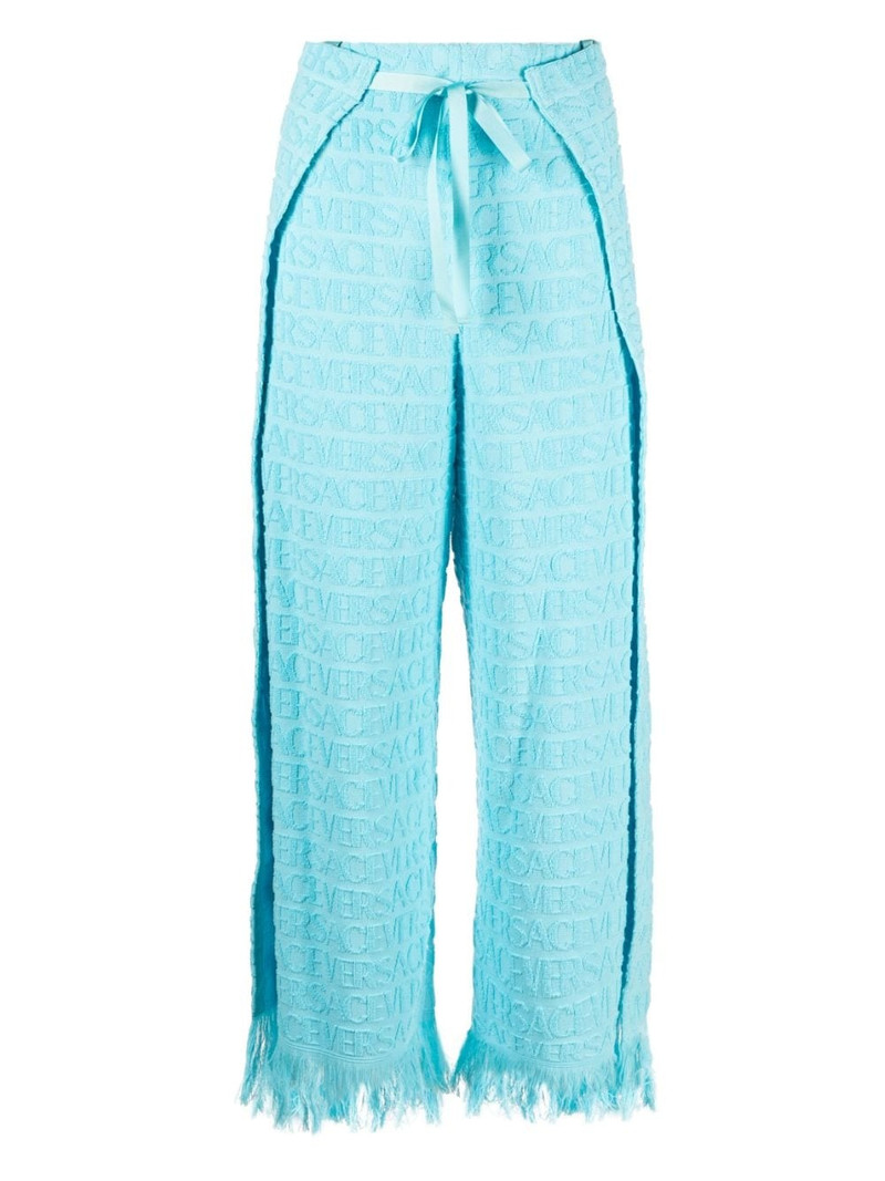 jacquard-logo straight-leg trousers 1