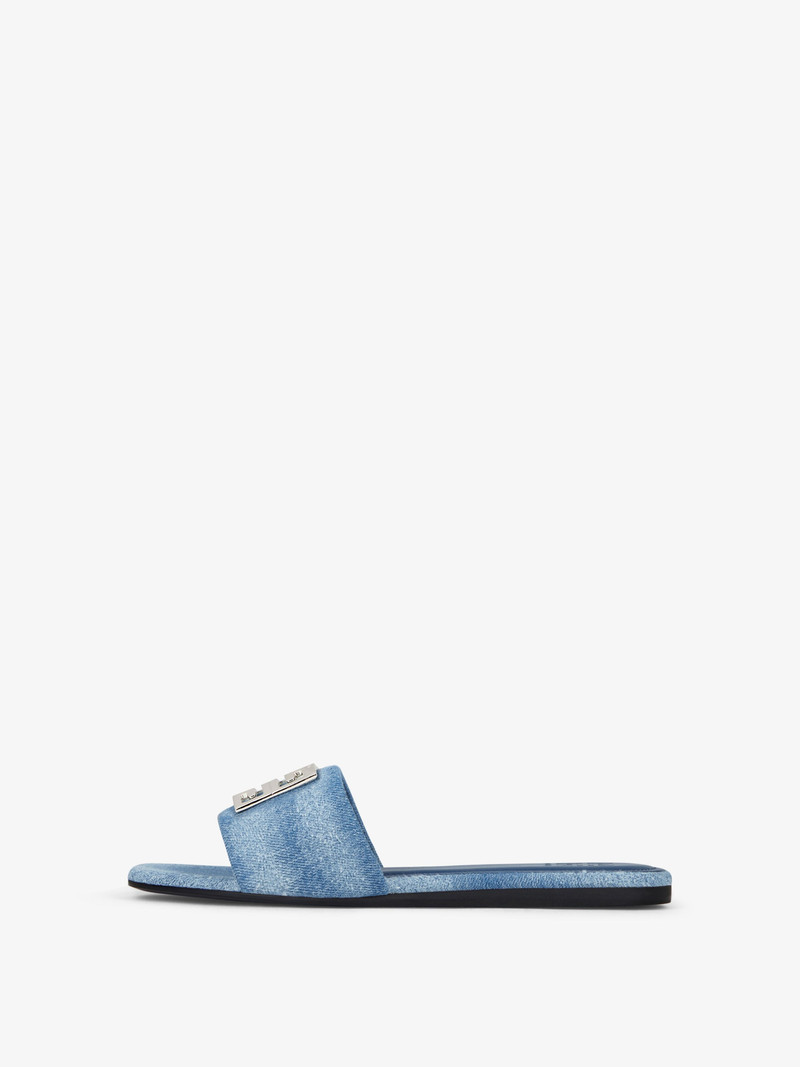 Givenchy 4G MULES IN WASHED DENIM outlook