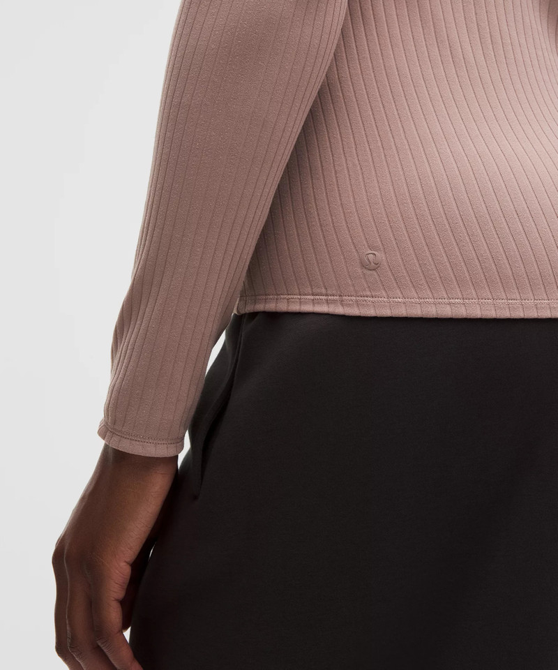 Wundermost Ultra-Soft Ribbed Nulu Crewneck Long-Sleeve Shirt 5
