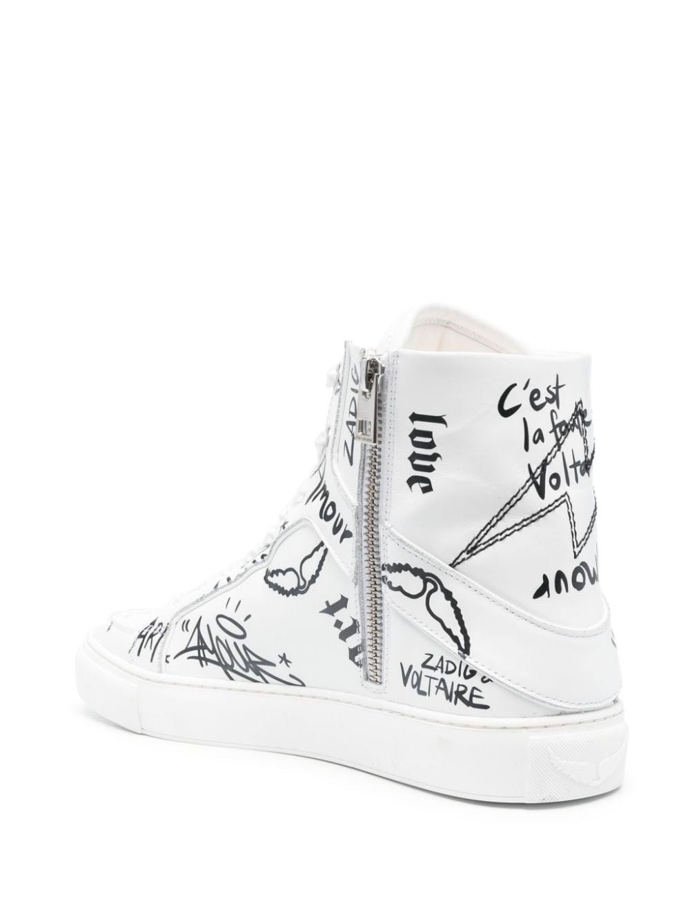 High Flash high-top leather sneakers - 3
