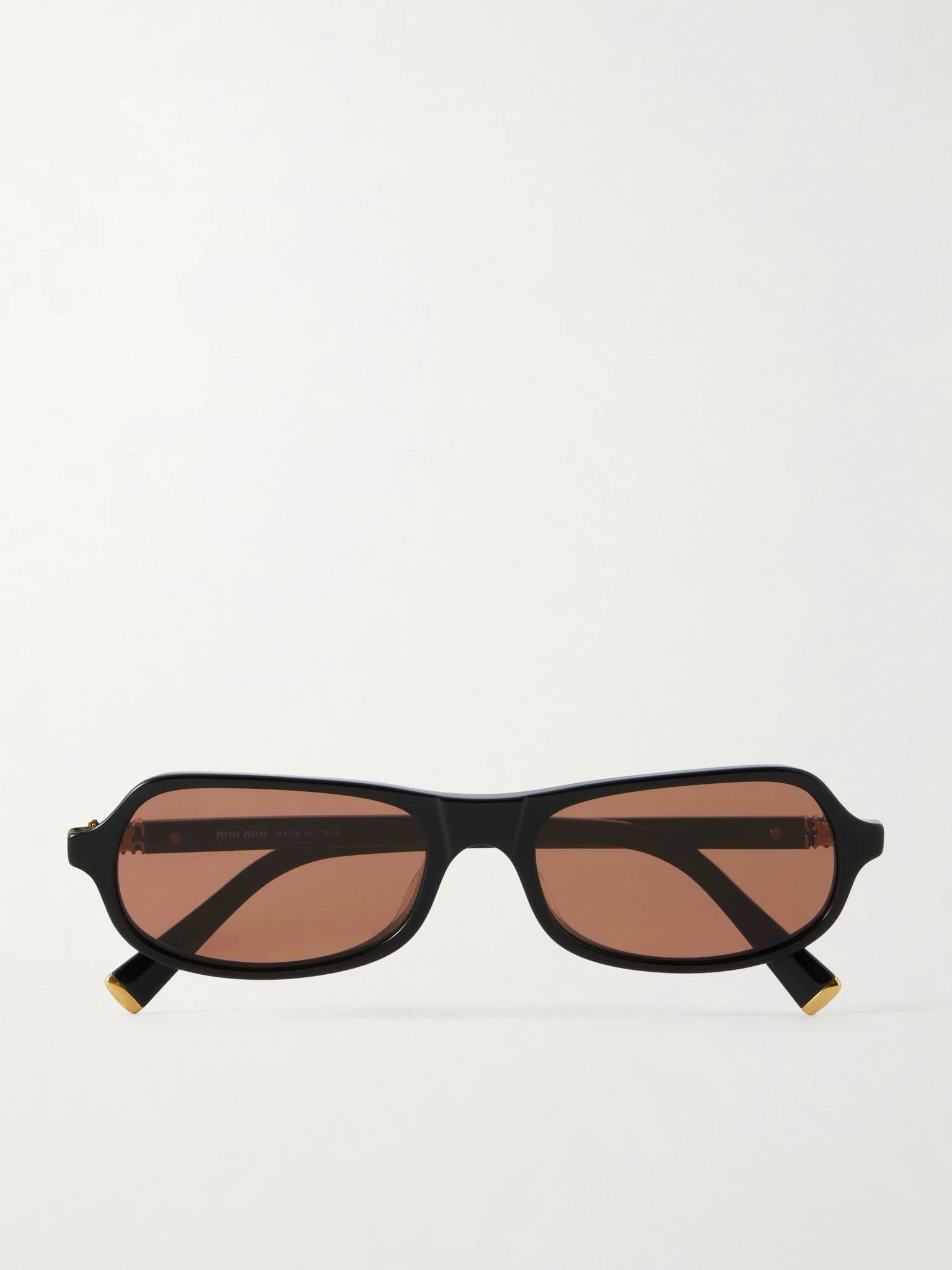 Round-frame acetate sunglasses Black - 1