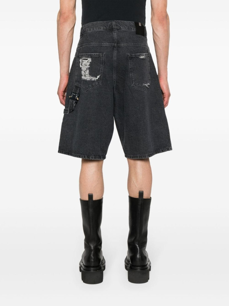 distressed-effect denim shorts 4