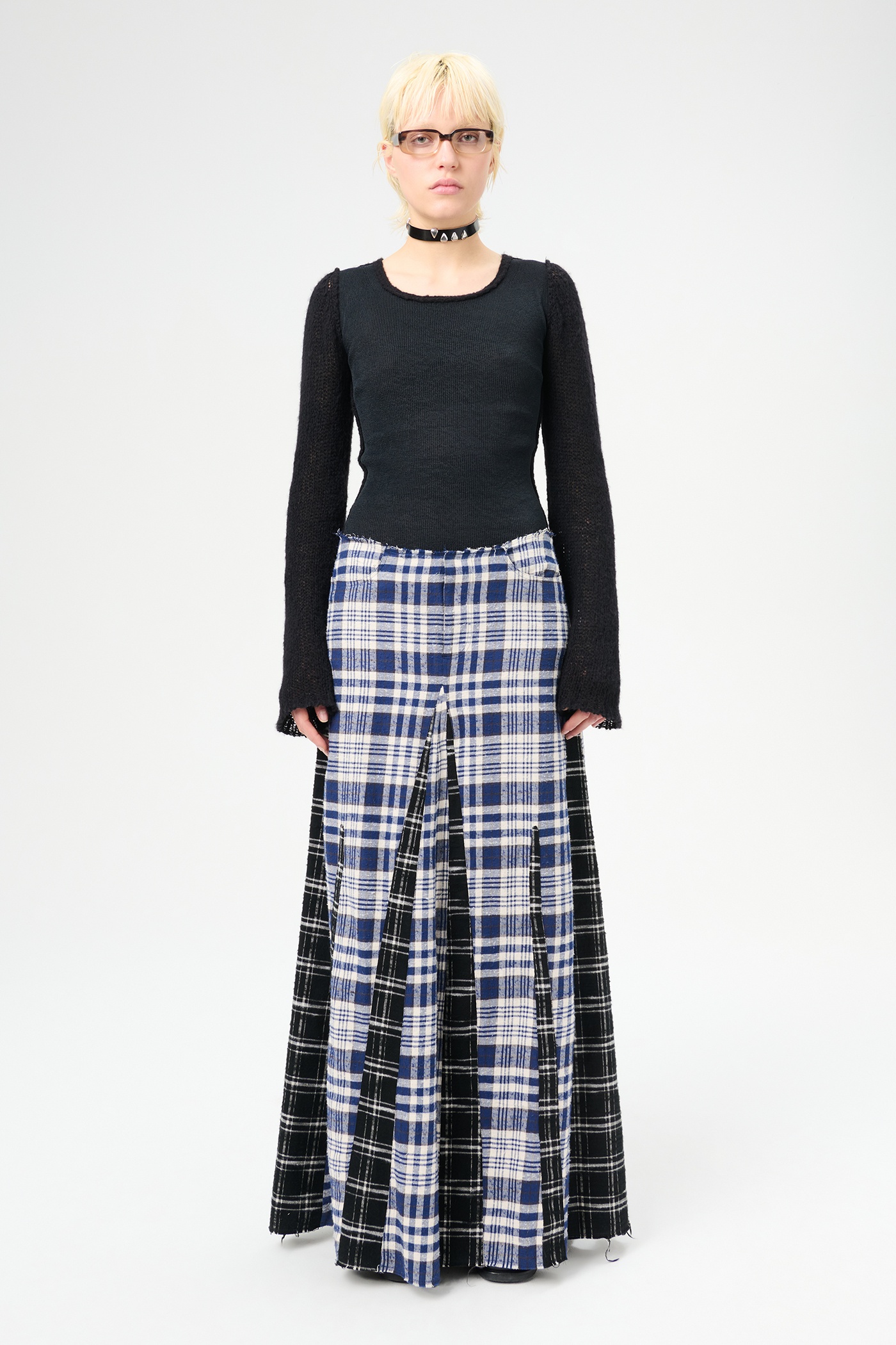 Rebel Skirt Blue and Black Coastal Flannel - 1