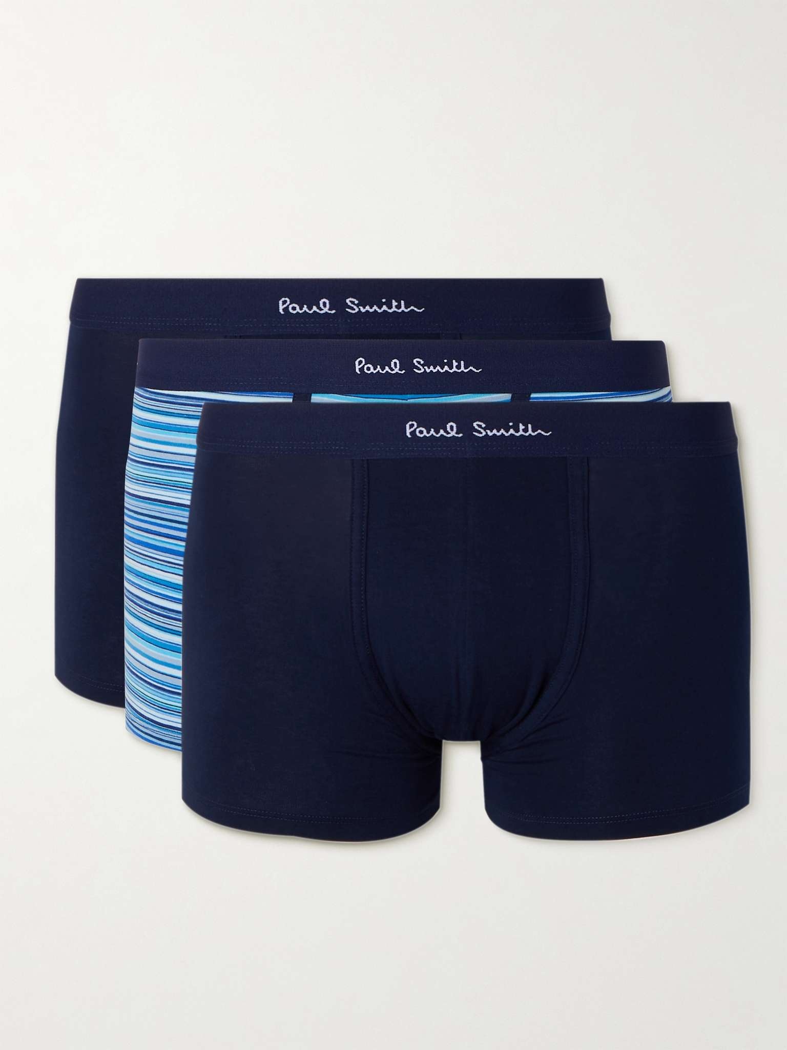 Three-Pack Stretch-Cotton Boxer Briefs - 1