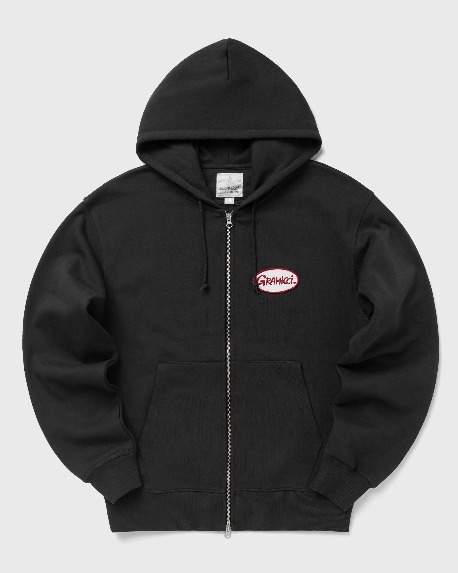 OVAL PATCH ZIP HOODED SWEATSHIRT - 1