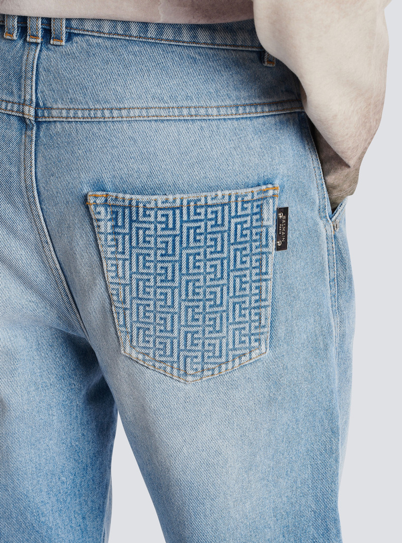 Straight cut cotton jeans 7