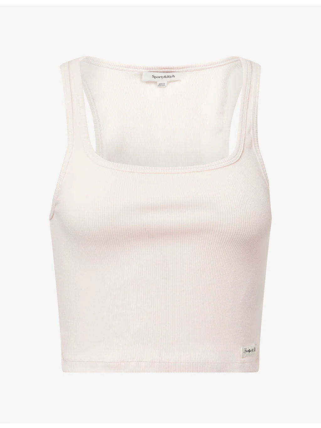 Brand-Tab Ribbed Stretch-Cotton Tank Top - 1