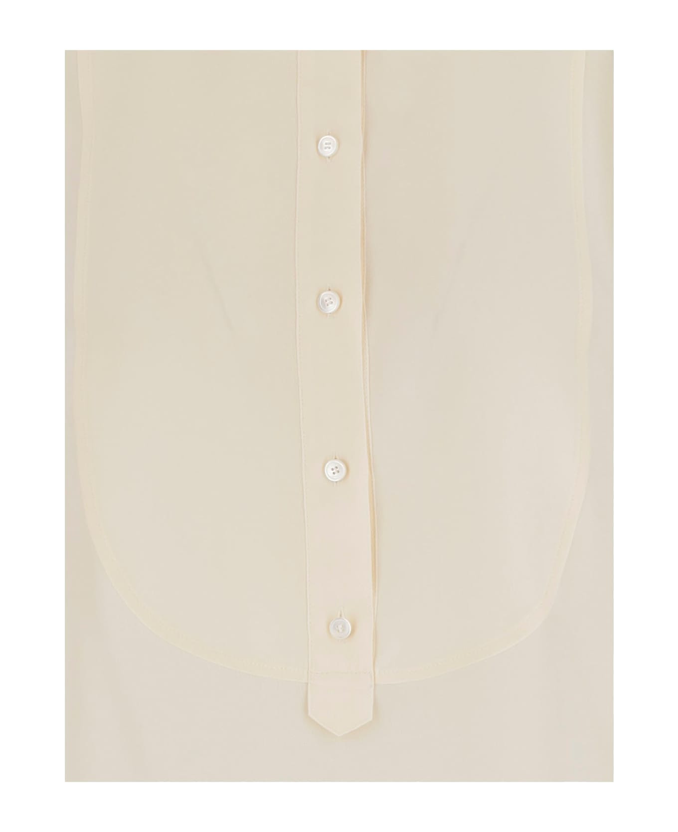 Silk Shirt With Mandarin Collar - 3