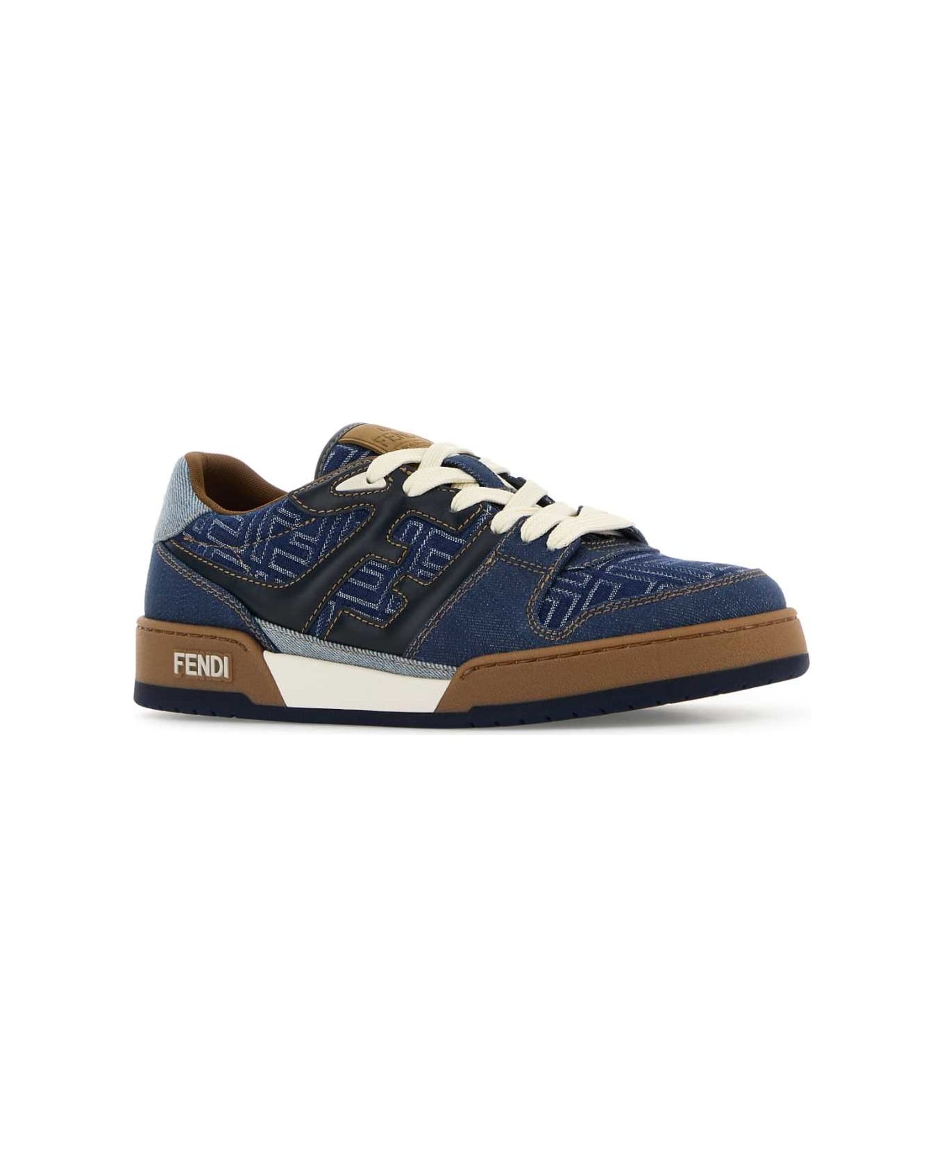 Denim Fendi Match Sneakers - 2
