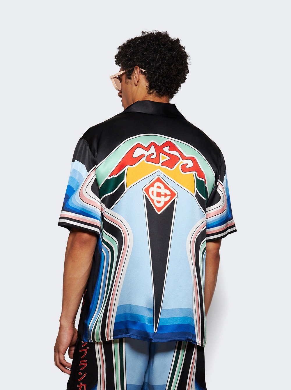 Cuban Collar Short Sleeve Shirt Graphic Mountain - 4