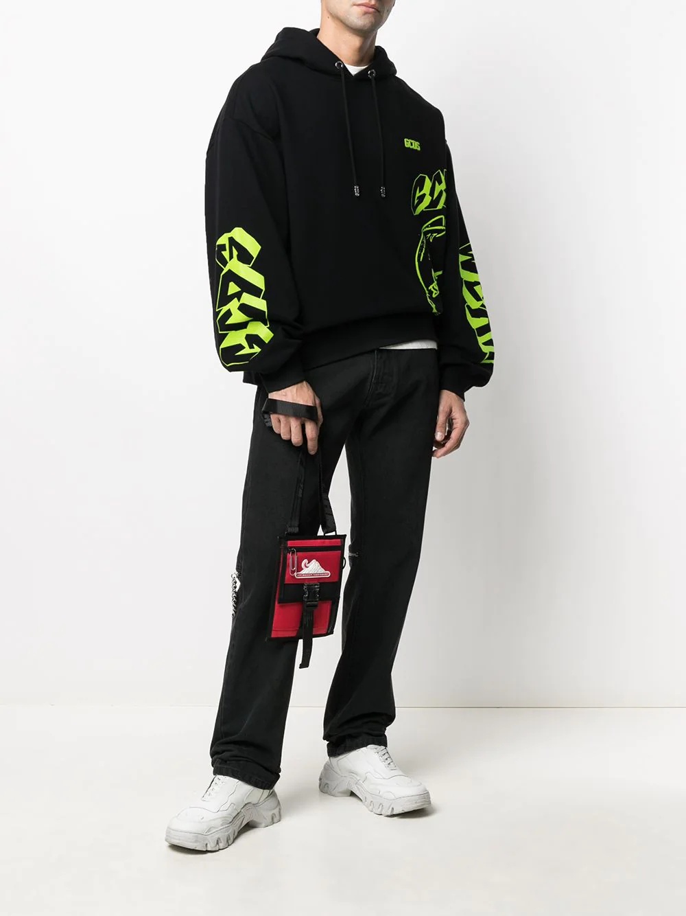 logo drawstring hoodie - 2