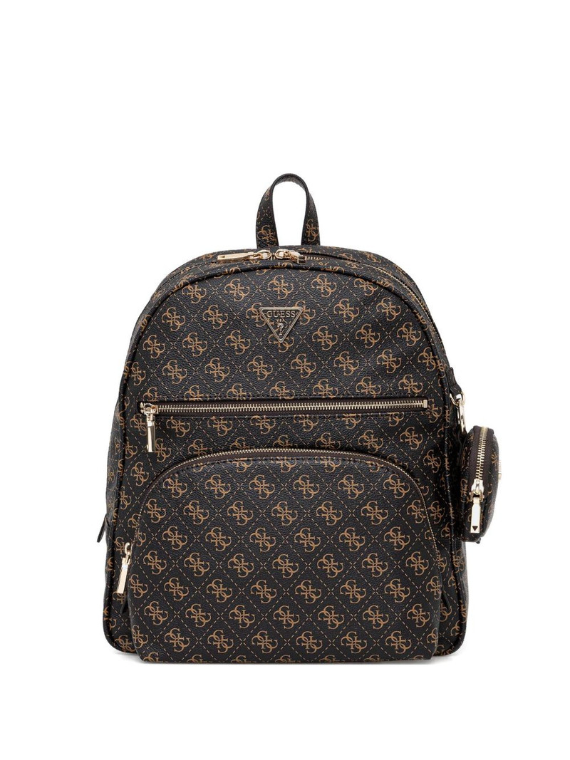 monogram-pattern zip-pocket backpack 1