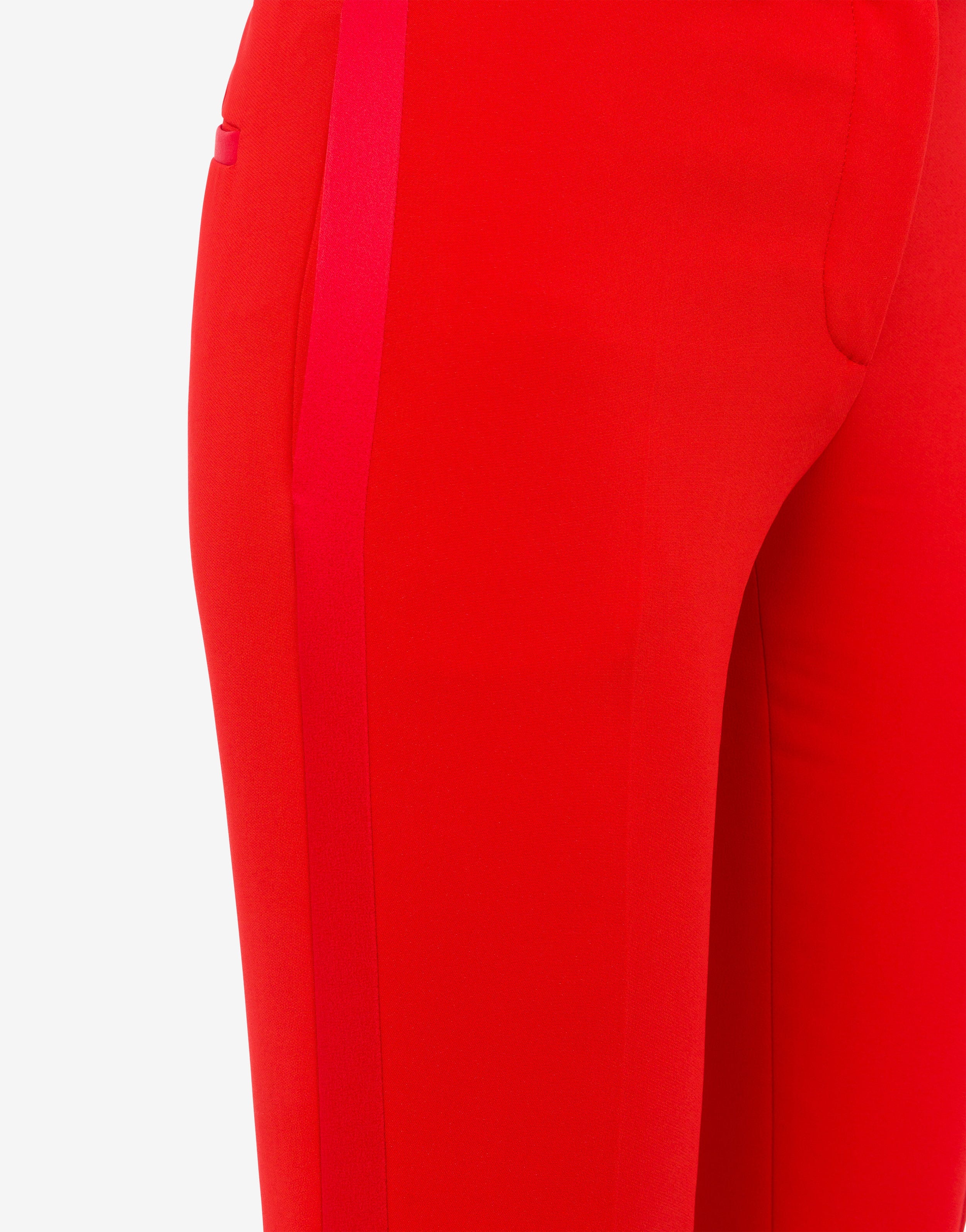SATIN DETAILS CADY TROUSERS - 4