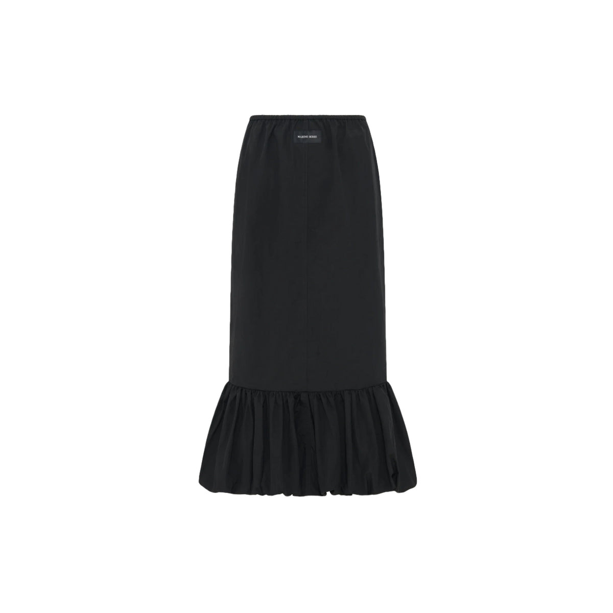NYLON MIDI BUBBLE SKIRT (BLACK) - 1