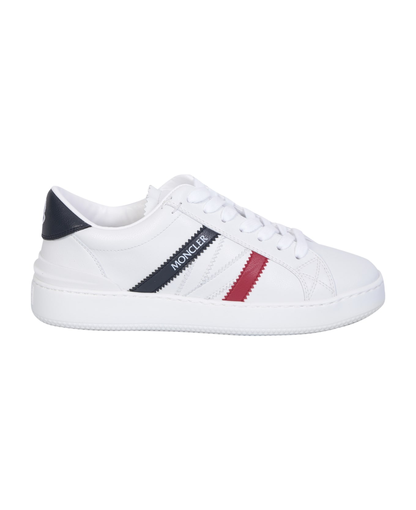 Monaco M Sneakers In White, Blue And Red - 1