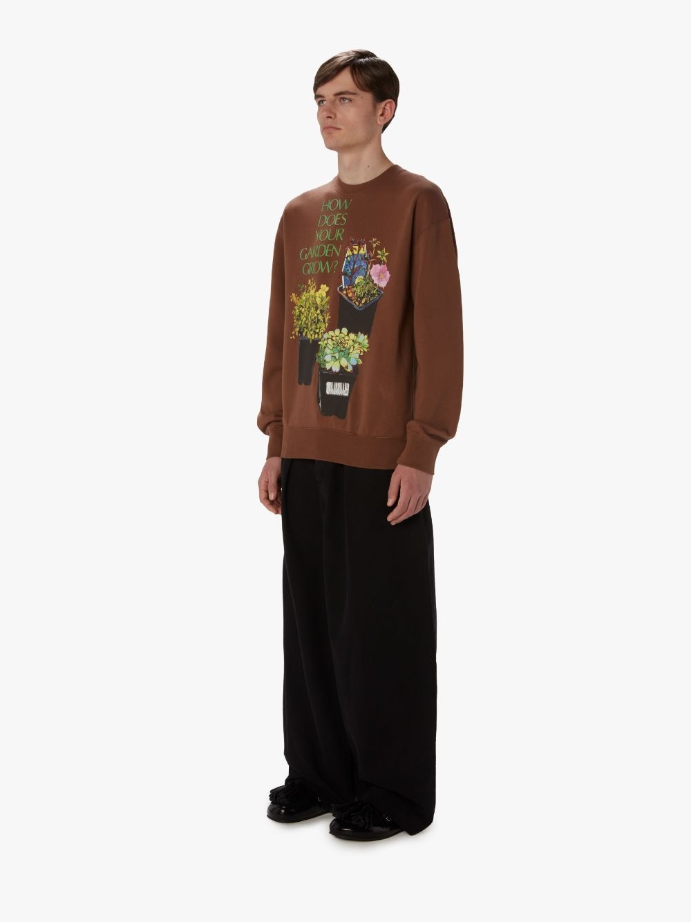 SWEATSHIRT WITH FLOWER POT PRINT - 4