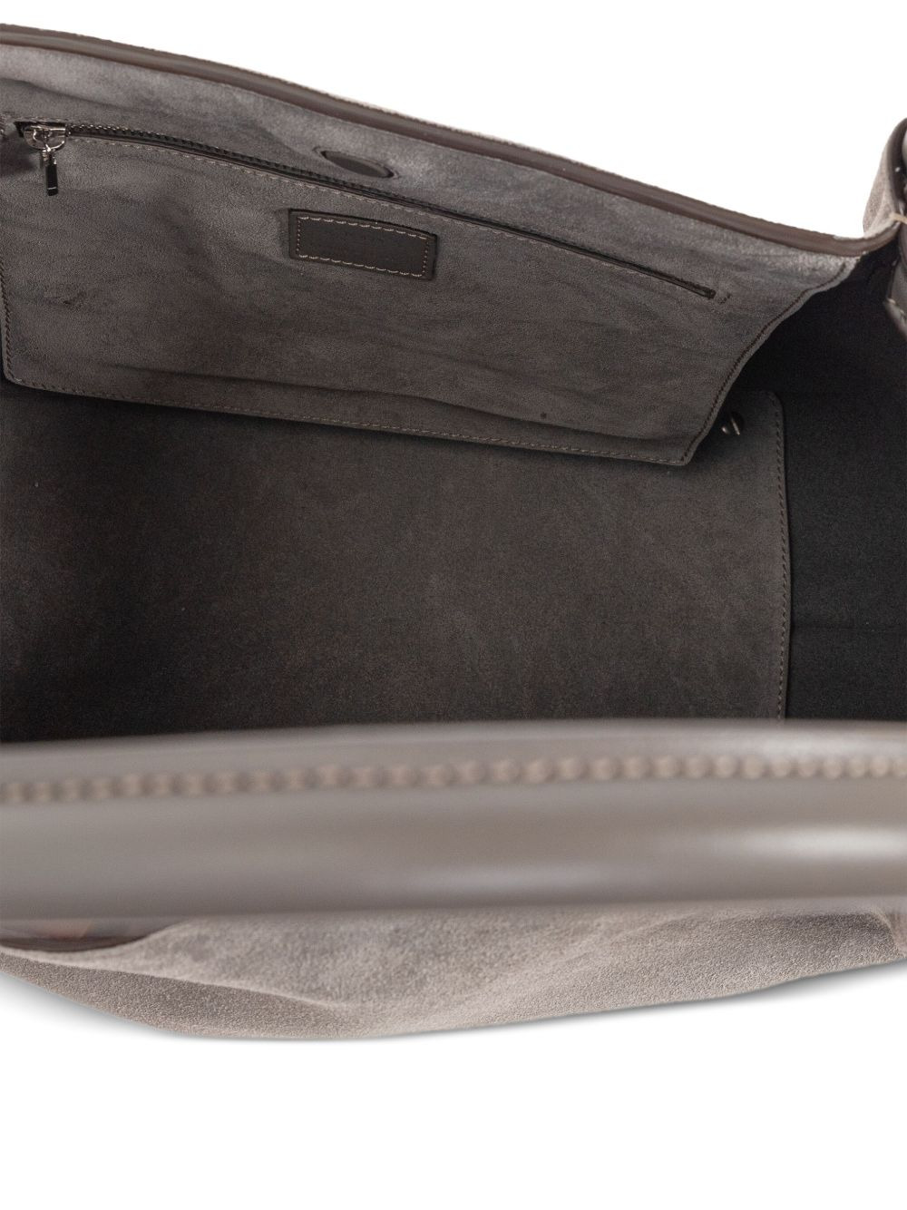 drawstring suede tote bag - 4