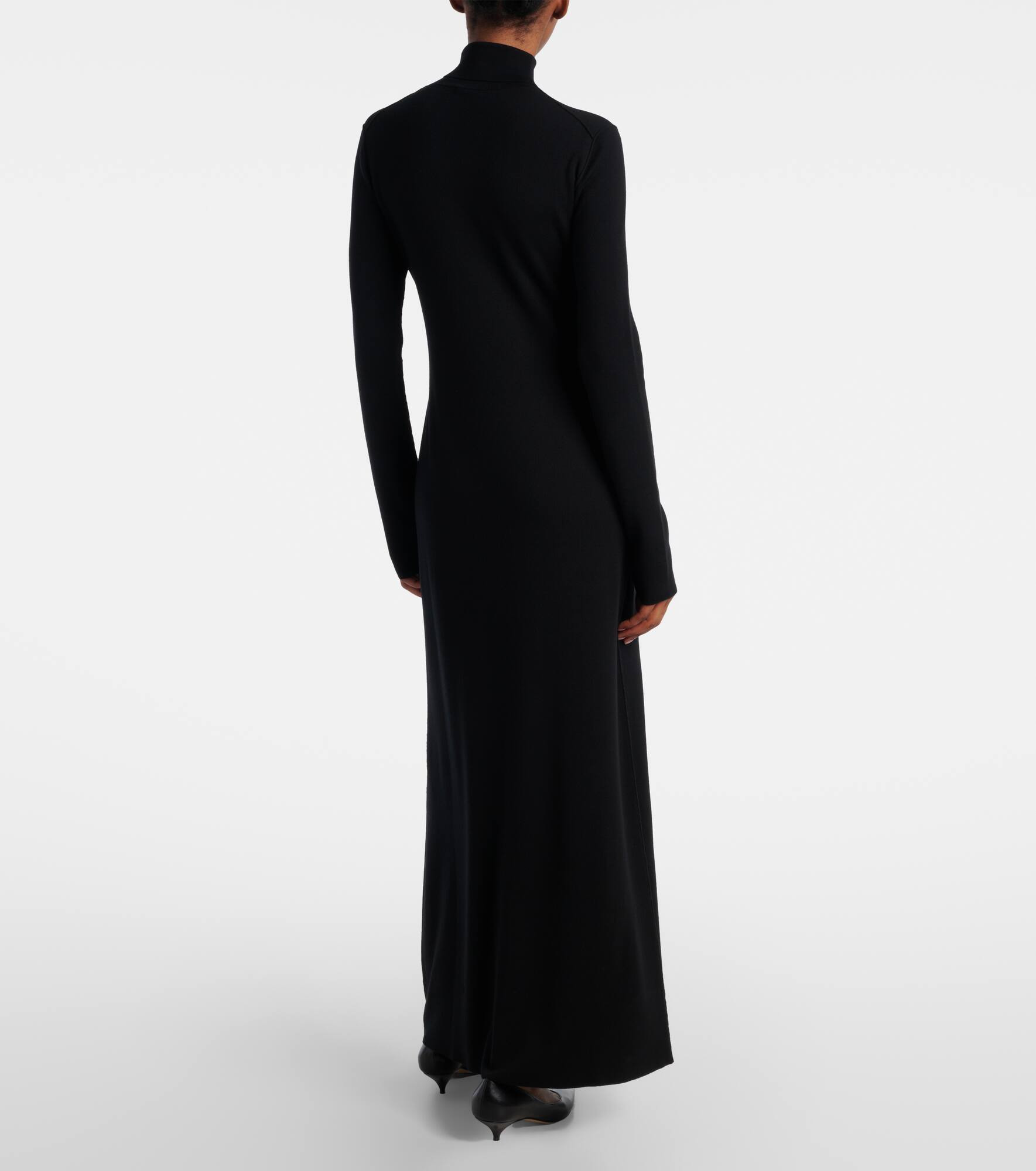 Leoline turtleneck virgin wool maxi dress - 3