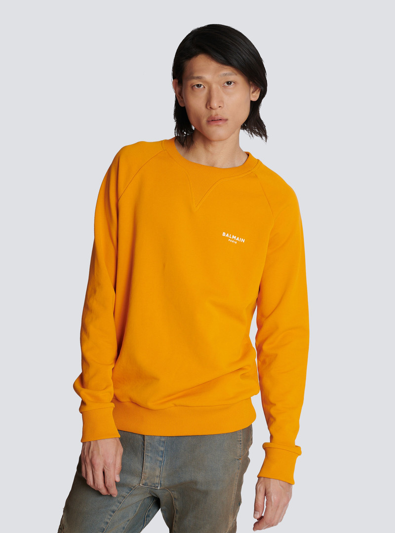 Balmain logo print sweatshirt in eco-responsible cotton 6