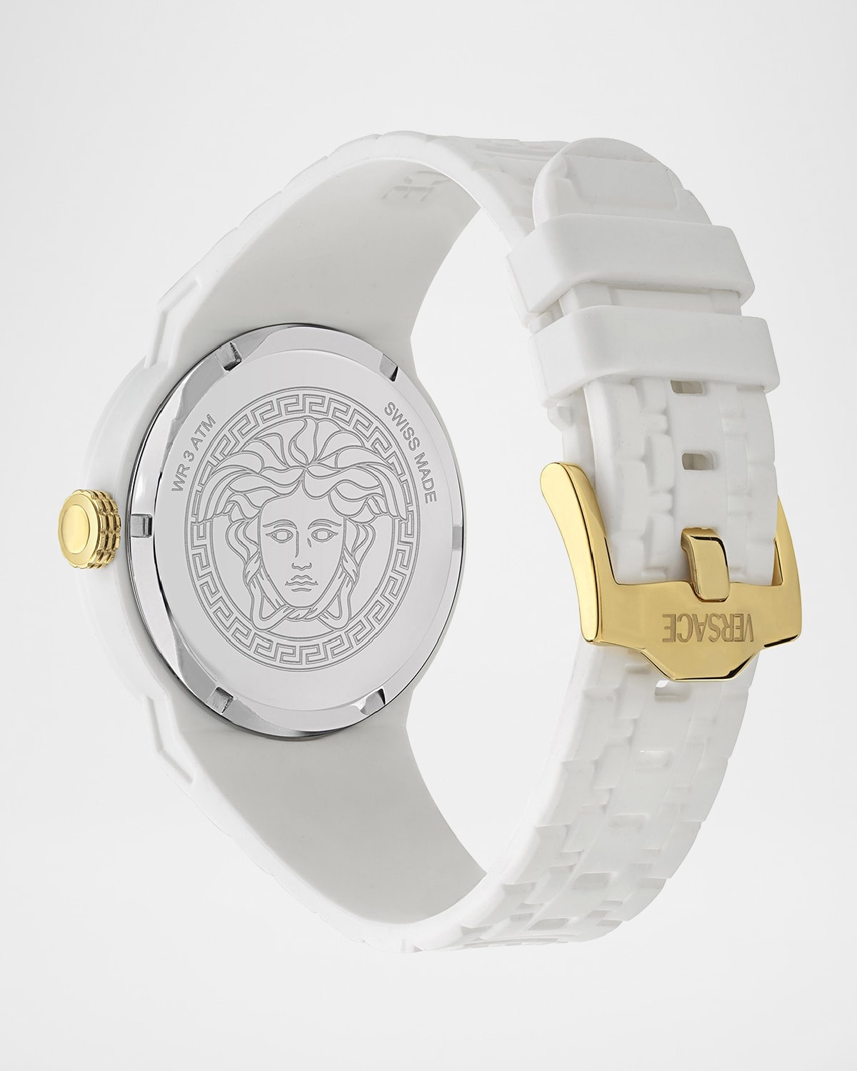 Men's V-Pop White Silicone Watch with Pouch, 43mm - 4