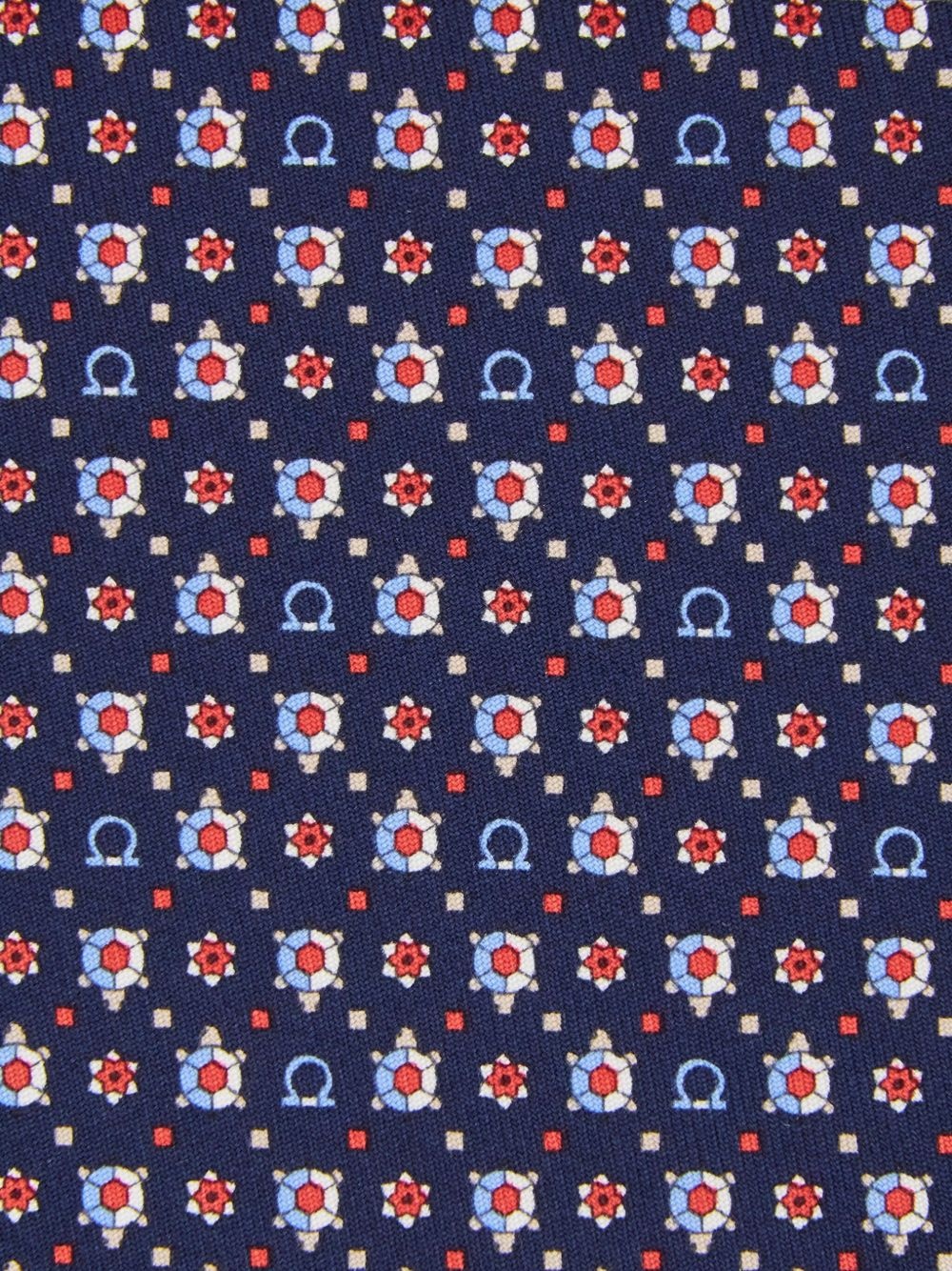 turtle-print silk tie - 3