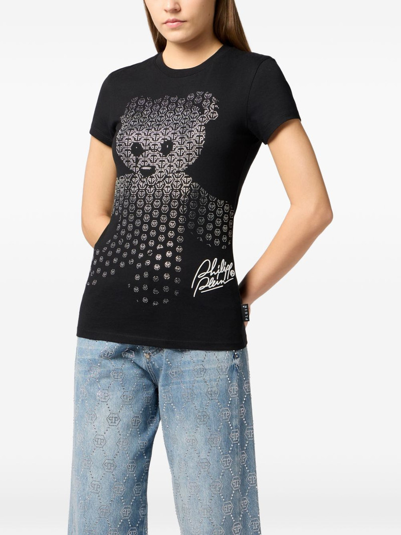 PHILIPP PLEIN teddy bear logo-detail T-shirt outlook