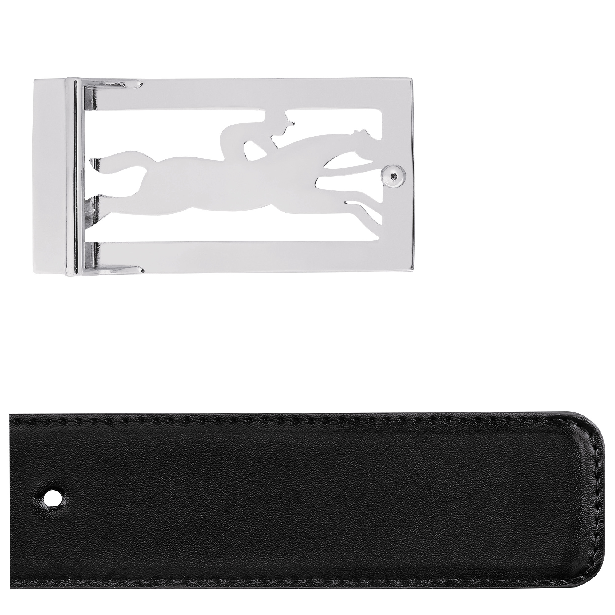 Delta Box Men's belt Black/Navy - Leather - 3