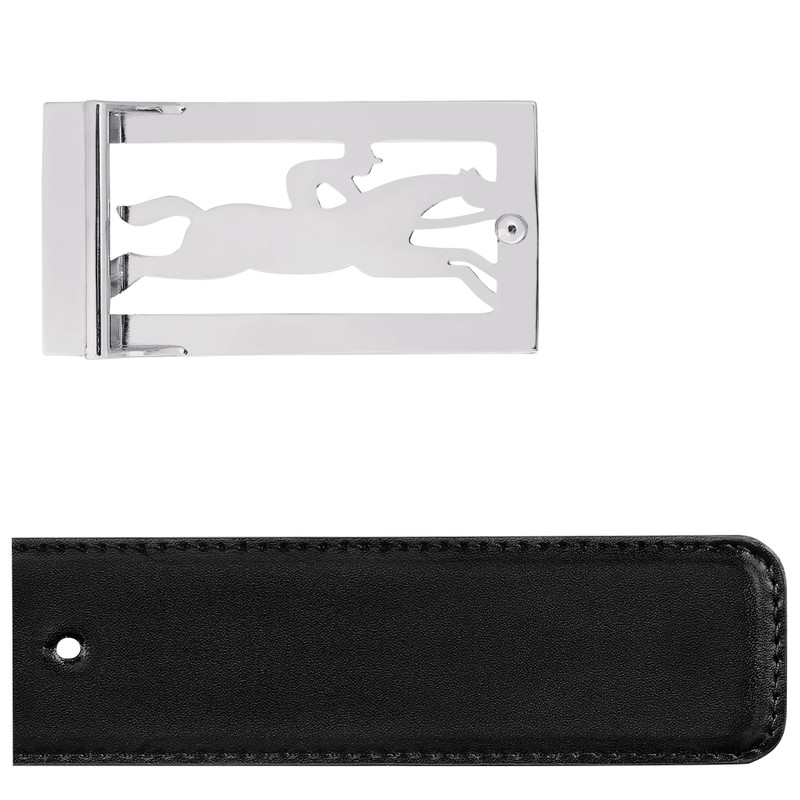 Delta Box Men's belt Black/Navy - Leather 3