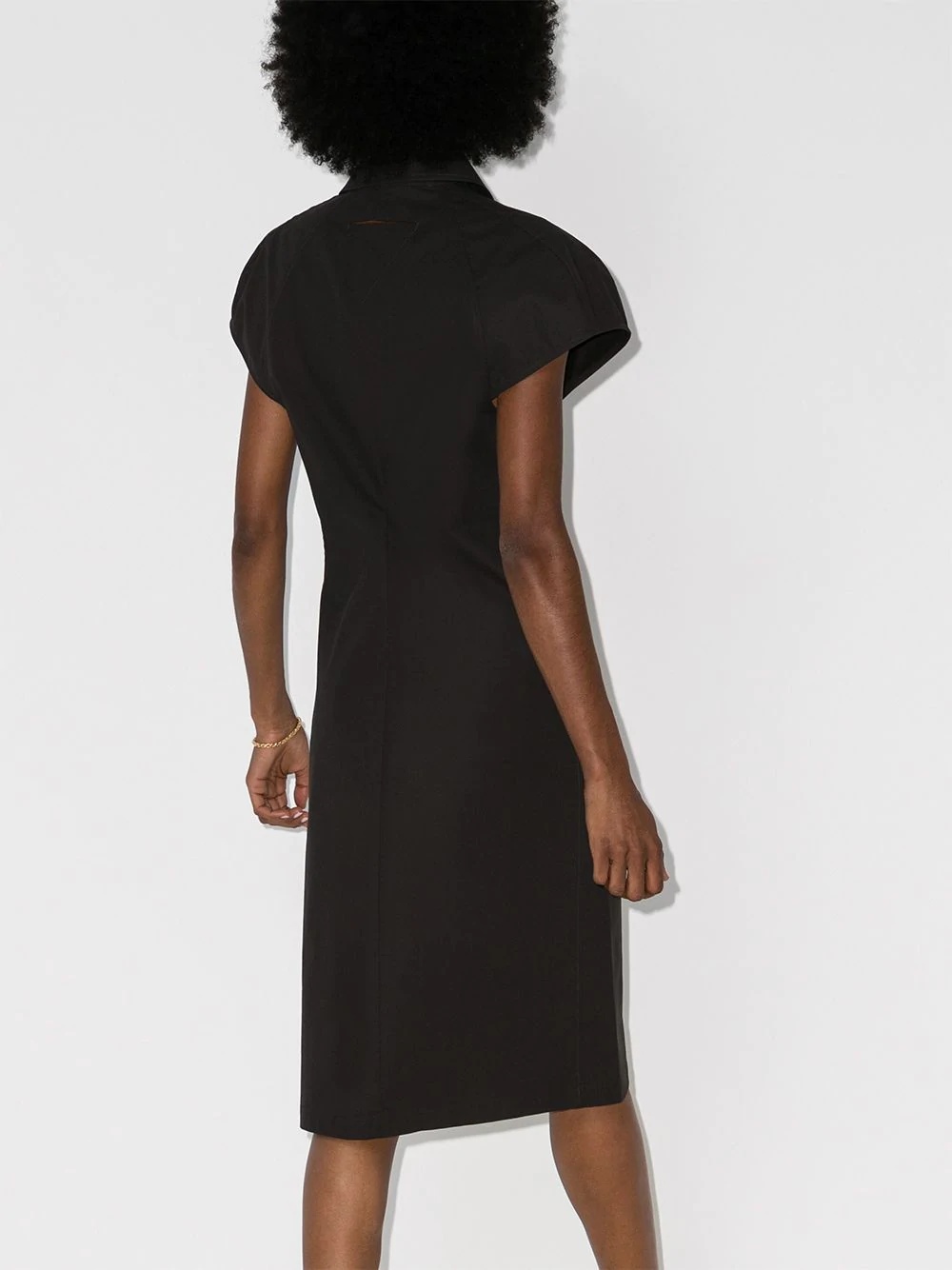 buttoned shirt dress - 9