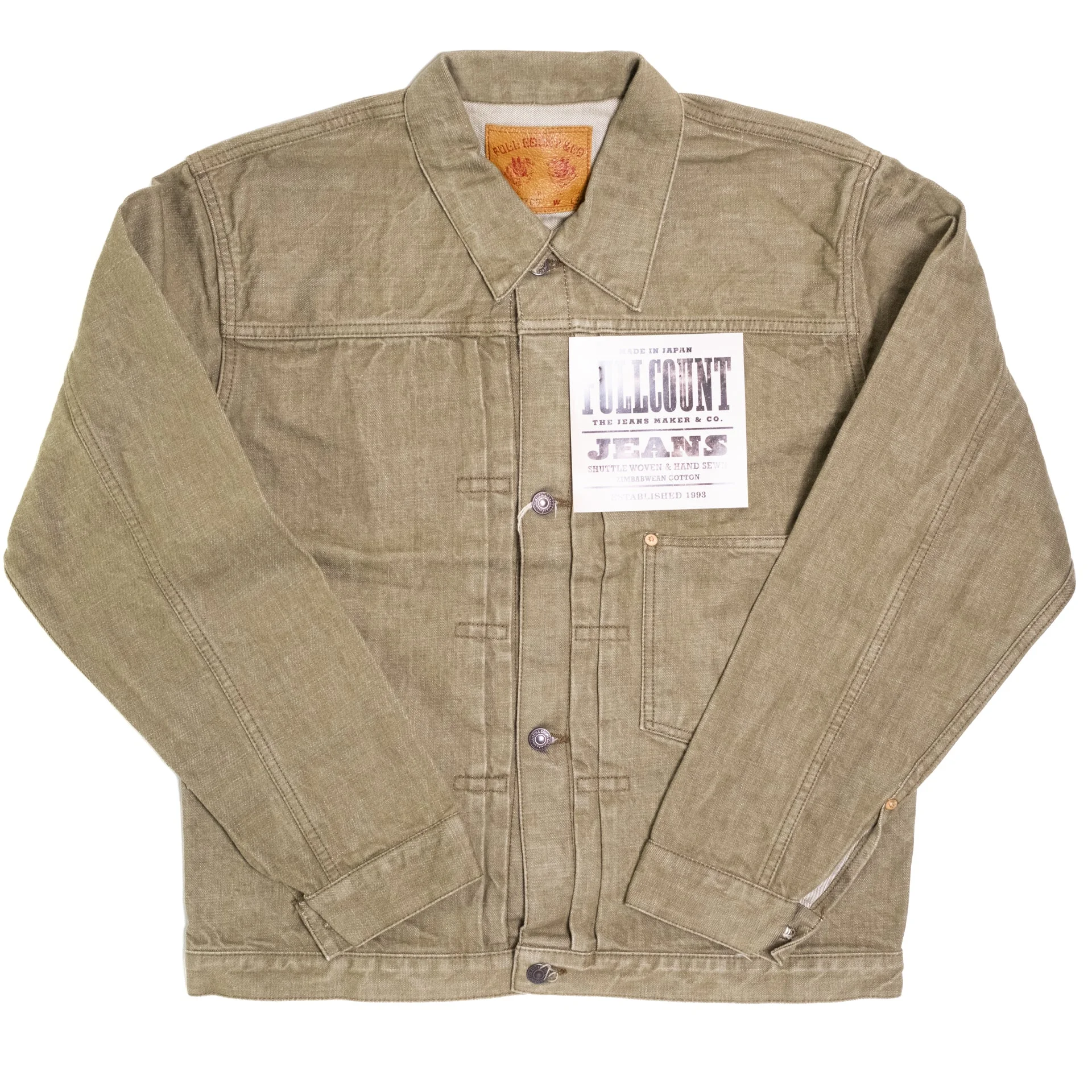 2107OD Type 1 Olive Drab Denim Jacket (Limited Union Show Piece) - 1