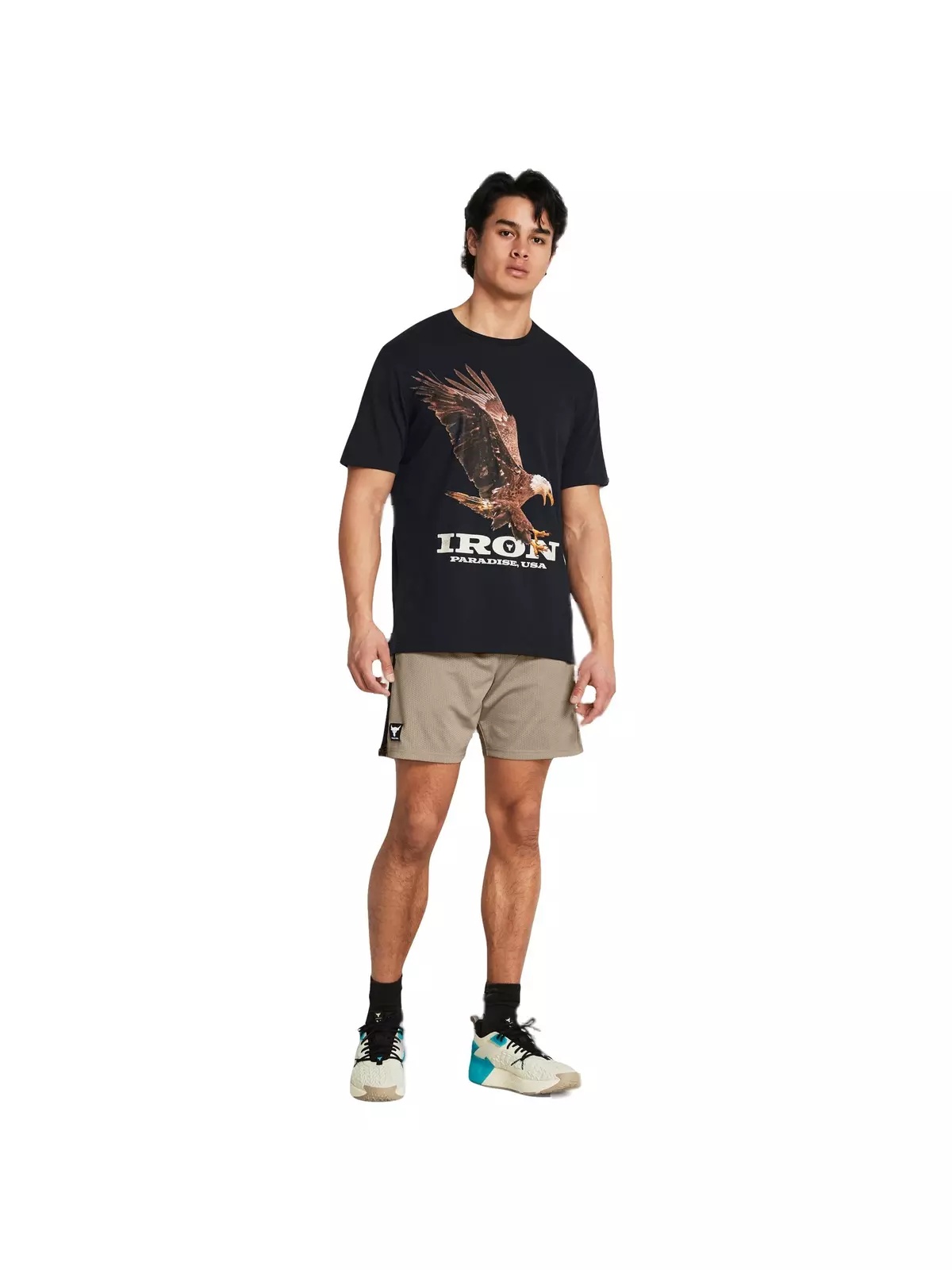 Men's Project Rock Payoff Mesh Shorts - Taupe - 4
