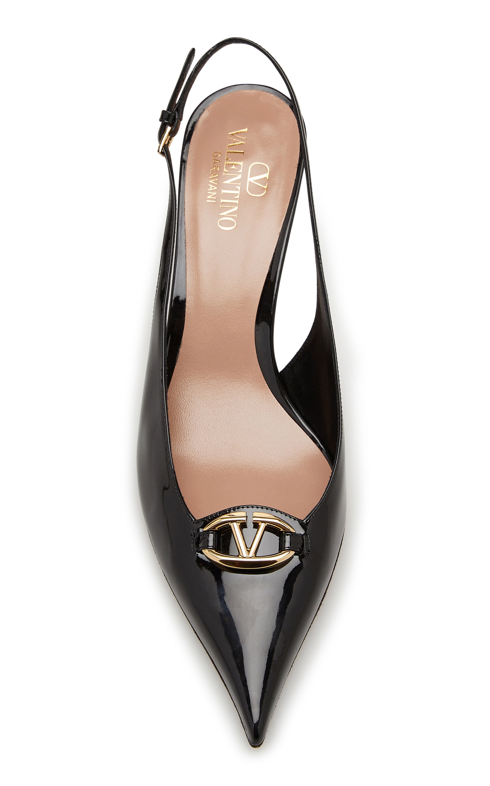 Valentino Vlogo The Bold Edition Leather Slingback Pumps black | REVERSIBLE