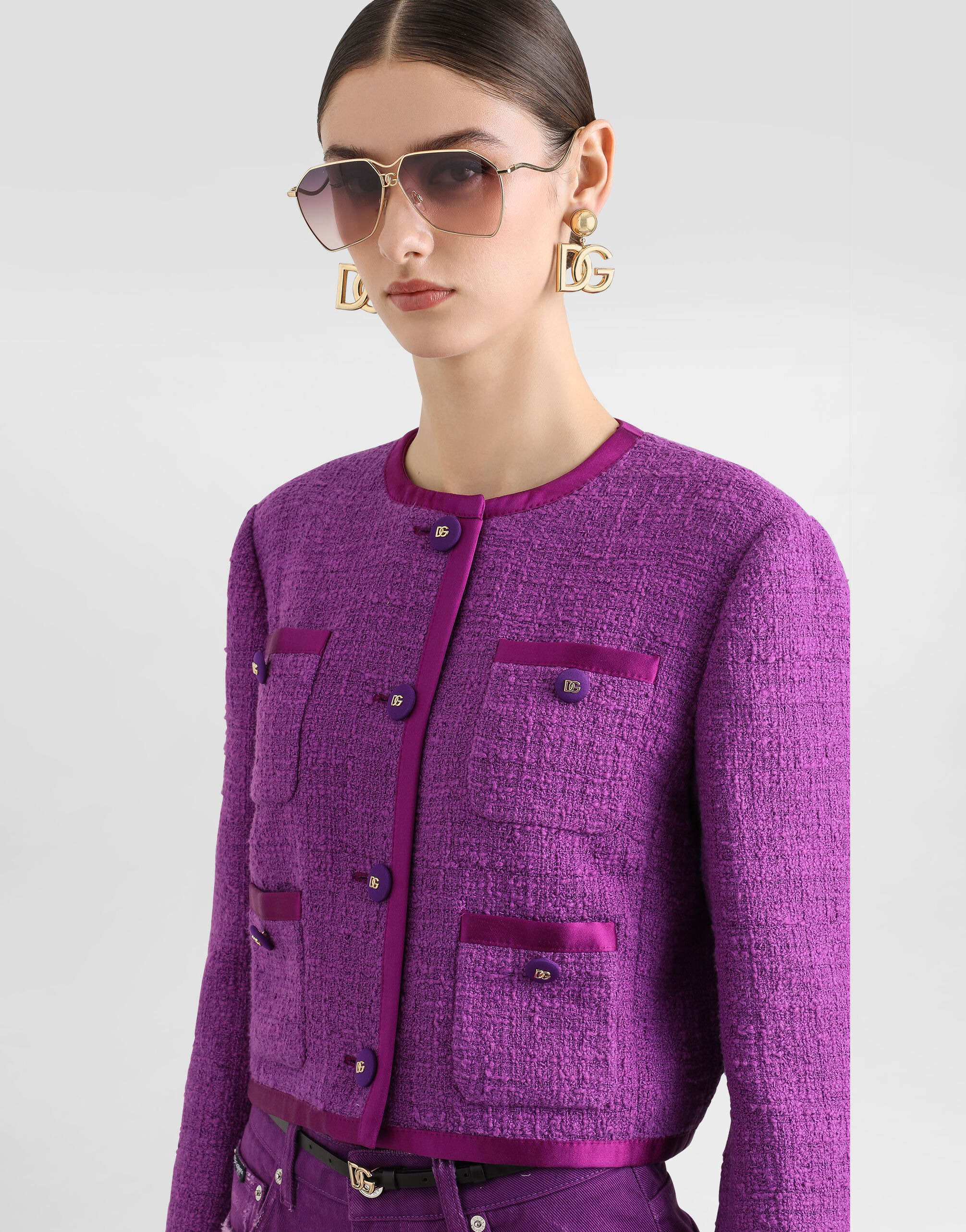 Single-breasted jacket in rachel tweed - 2