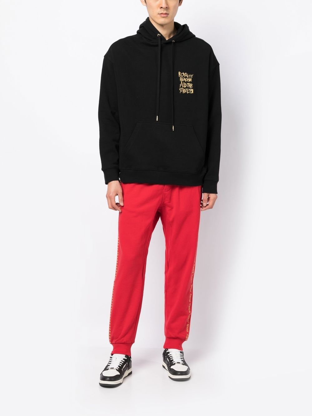 slogan-embroidered track pants - 2