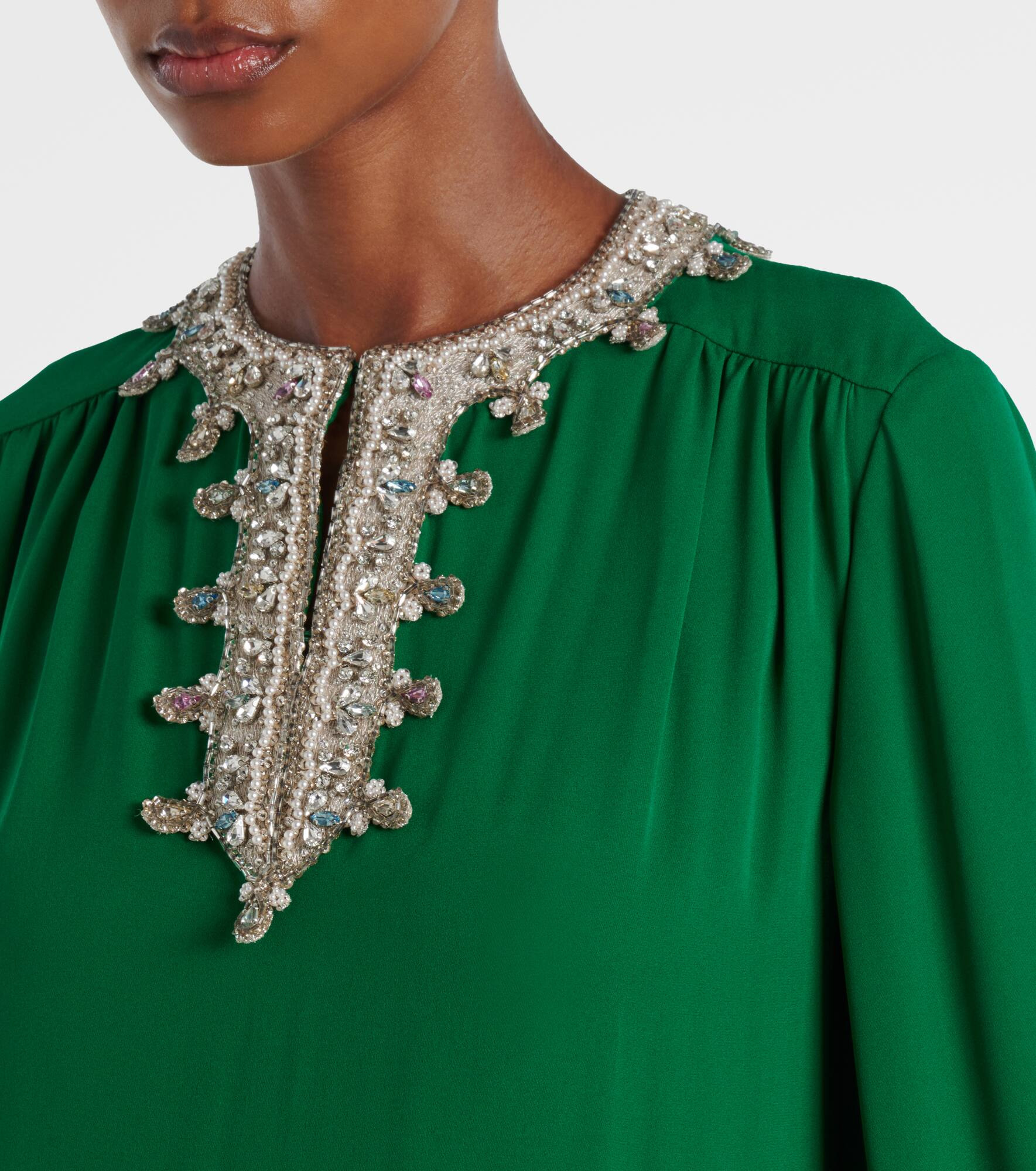 Embellished silk georgette gown - 4