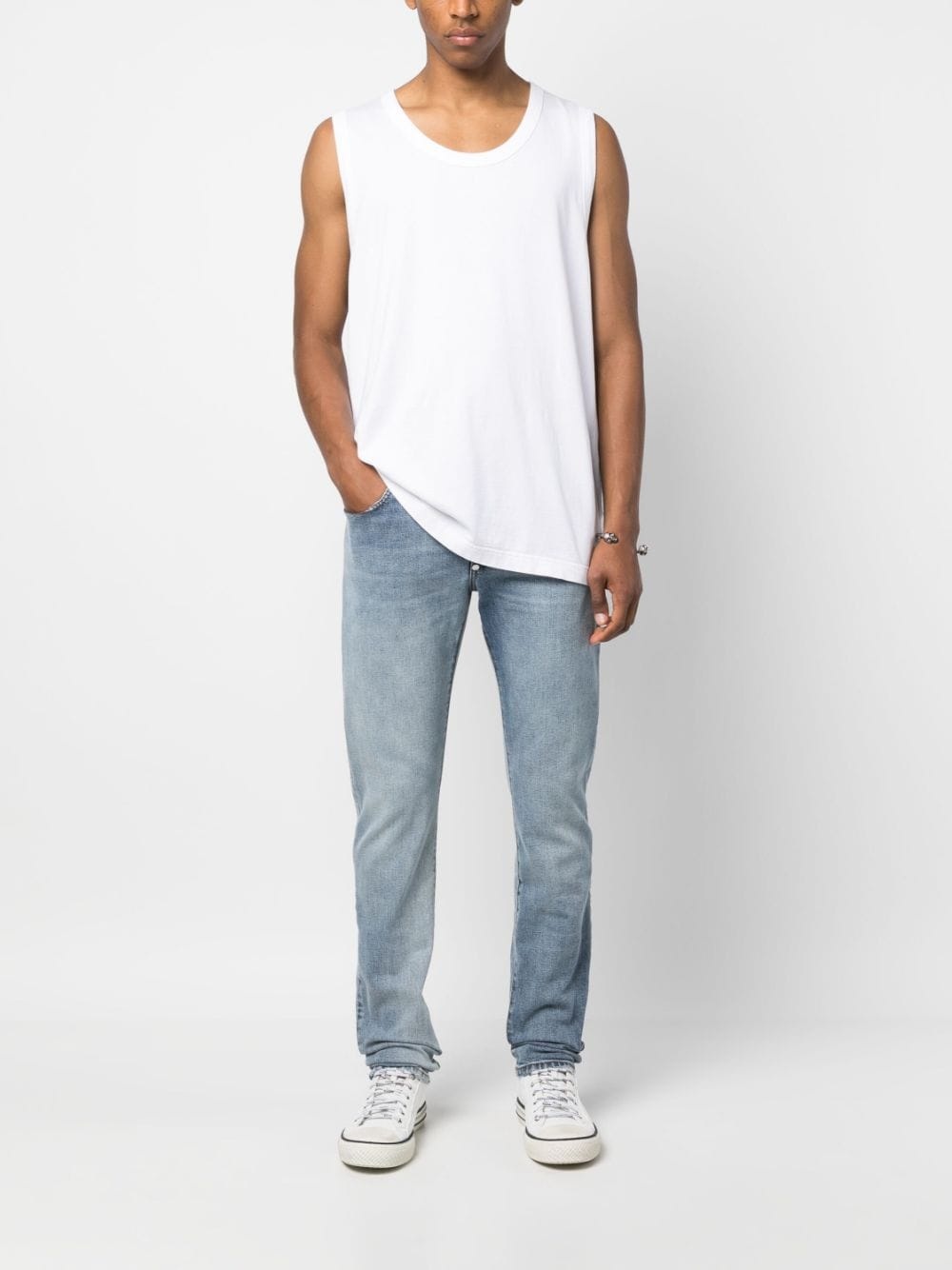 logo-plaque straight-cut jeans - 2