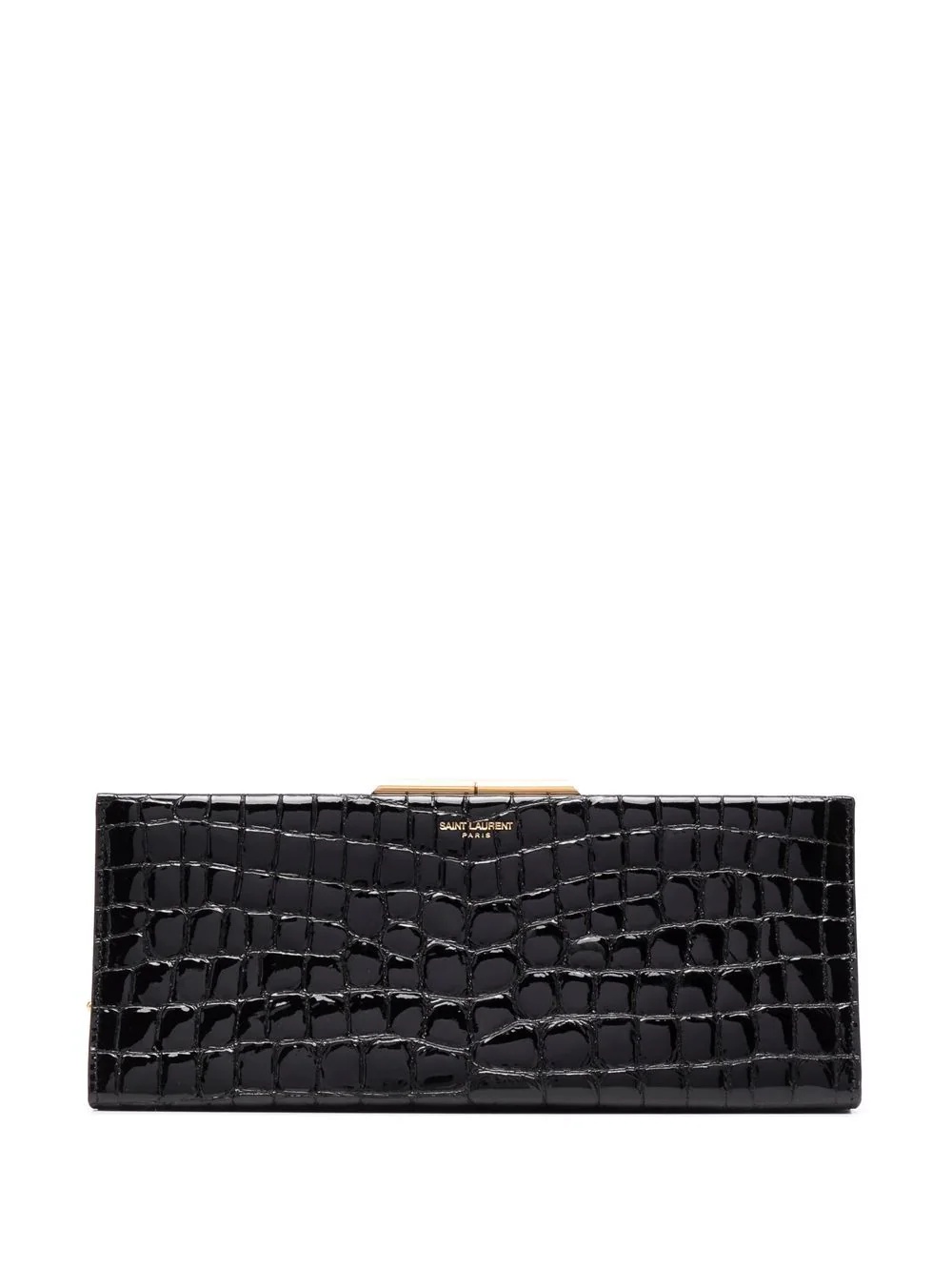 crocodile-effect clutch bag - 1