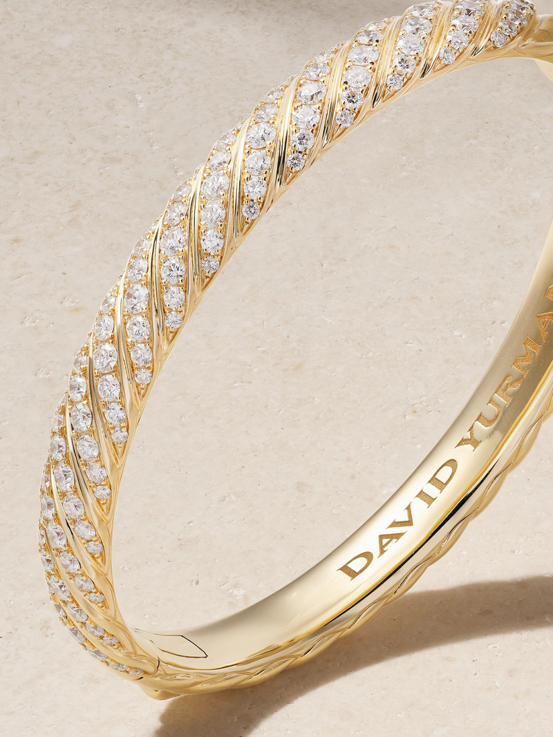 Sculpted Cable 18-karat Gold Diamond Bracelet 4
