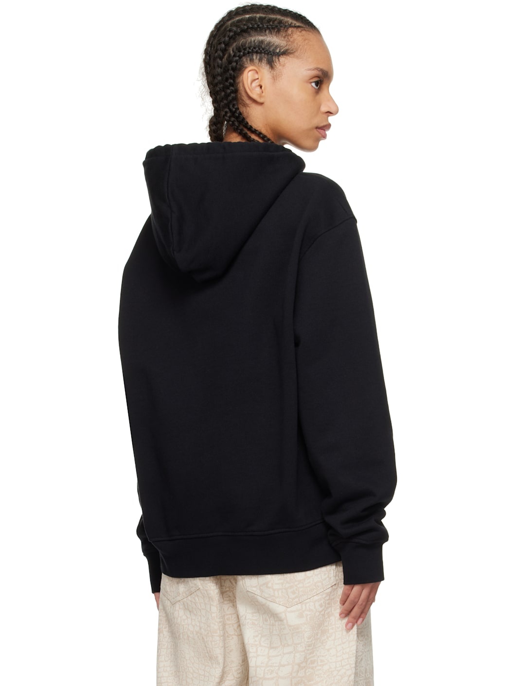 Black 'The embroidered sweatshirt' Hoodie - 3