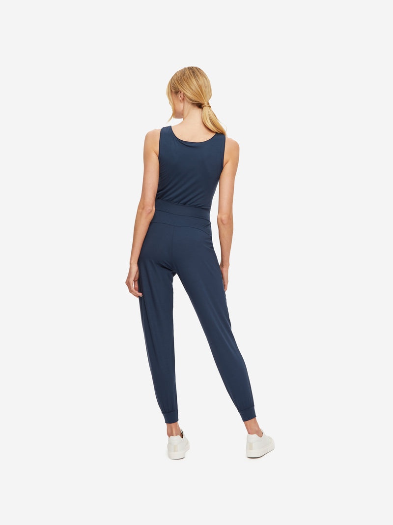 Women's Track Pants Basel Micro Modal Stretch Navy - 4