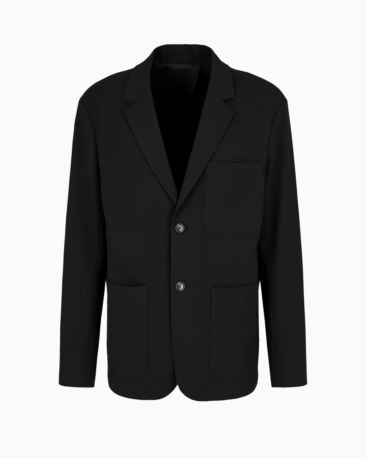 Single-breasted jacket in compact fabric with a wool finish - 1