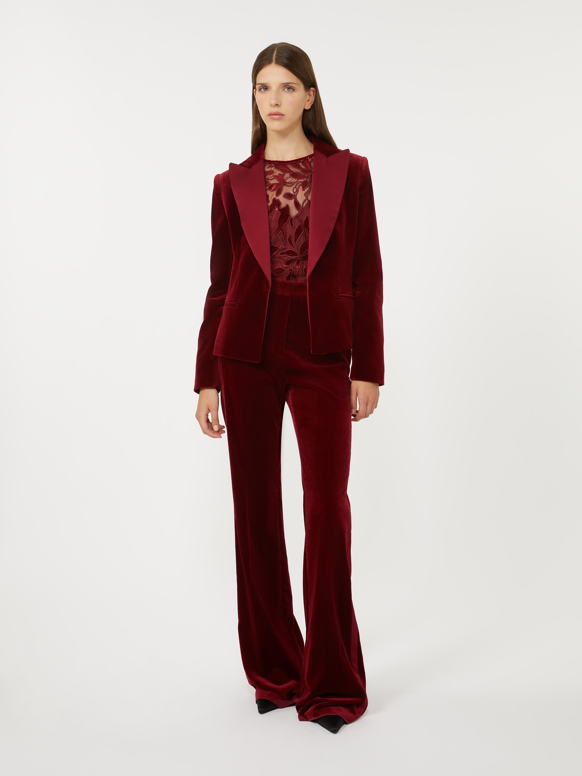 PLINIO Tulle T-shirt with velvet embroidery - 2