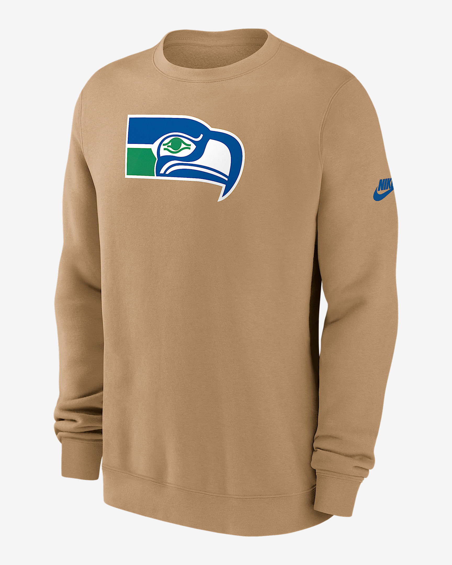 Seattle Seahawks Swing Pass Rewind Club Men's Nike NFL Pullover Crew - 1