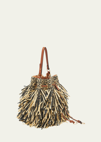 ULLA JOHNSON Gigi Fringe Drawstring Bucket Bag outlook