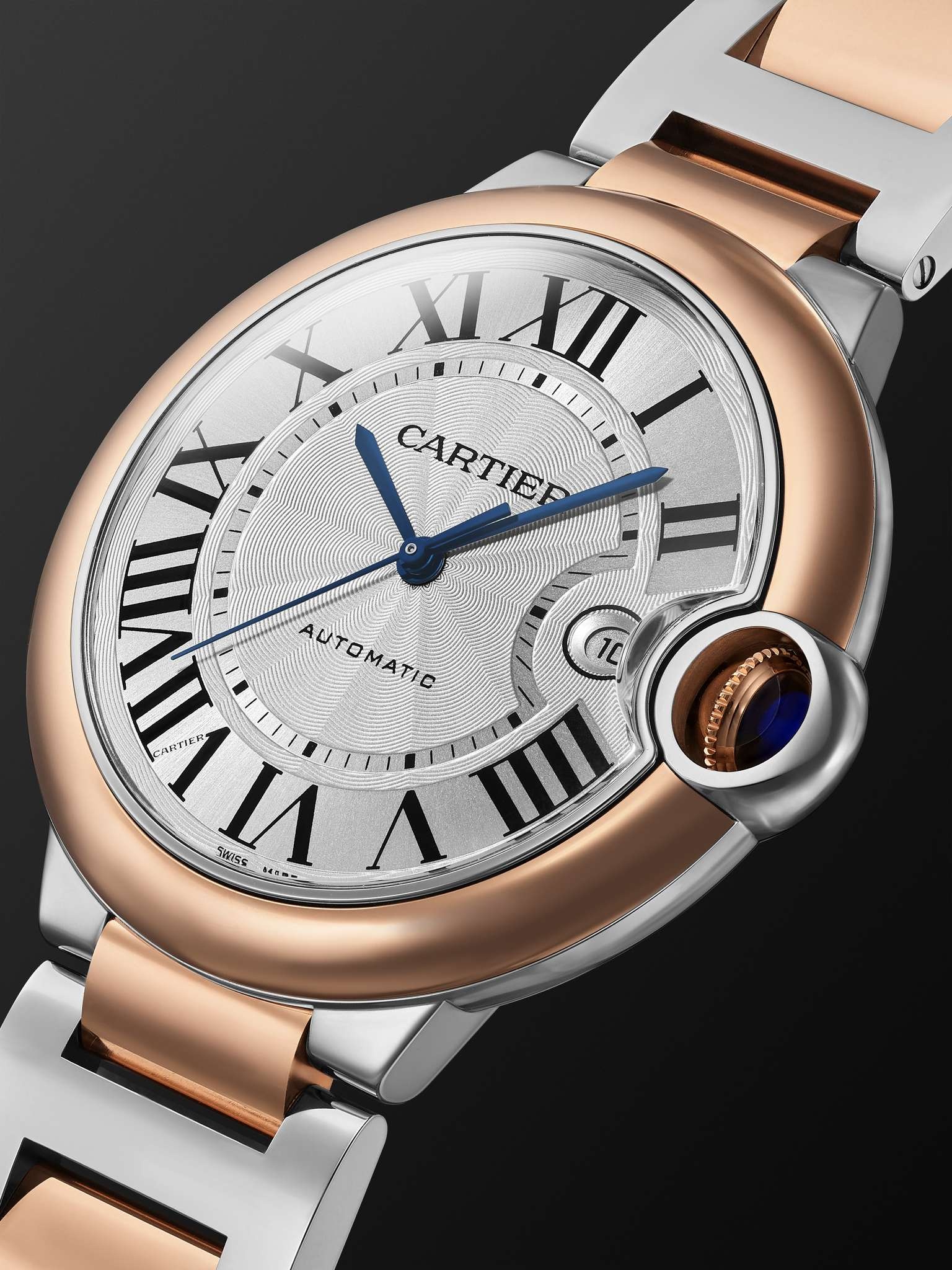 Ballon Bleu De Cartier Automatic 42mm 18-Karat Rose Gold and Stainless Steel Watch, Ref. No. W2BB003 - 3